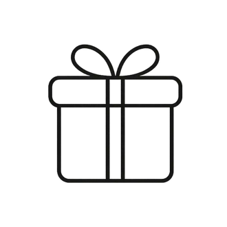 Geschenktbox mit Schlaufe als Kollektionsymbol für "Geschenkideen"