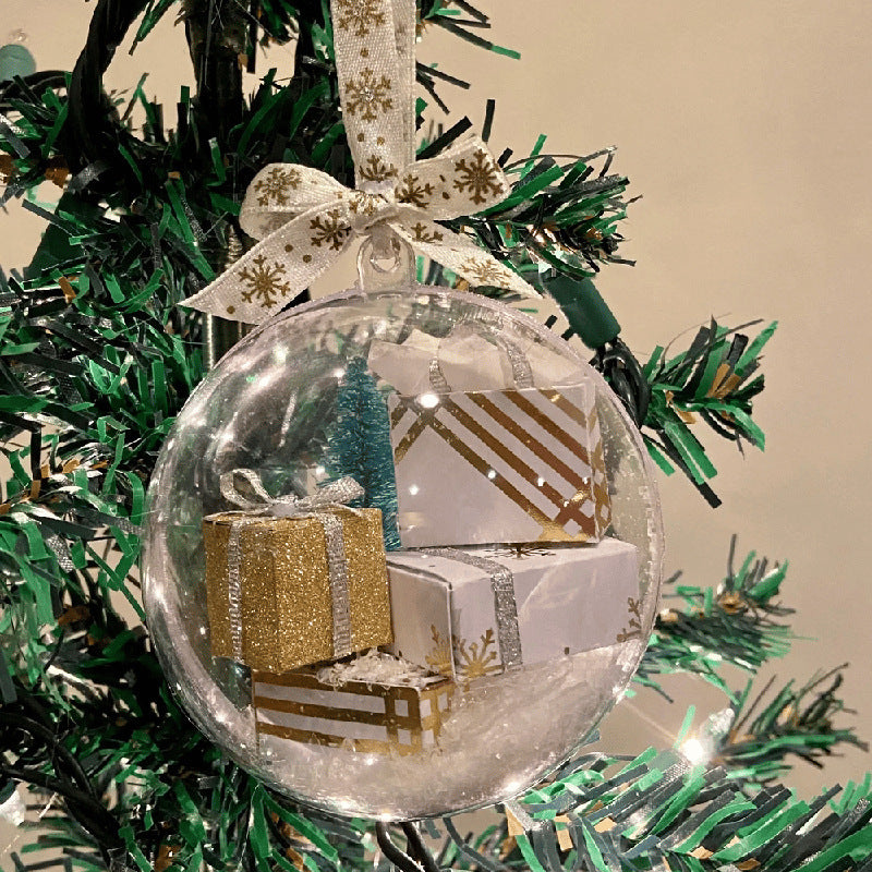 Weihnachtsbaumschmuck - Transparente Kugeln zum Aufhängen