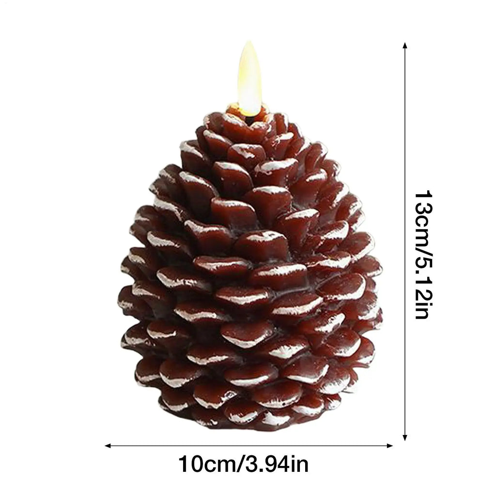 Flammenlose Tannenzapfenkerzen