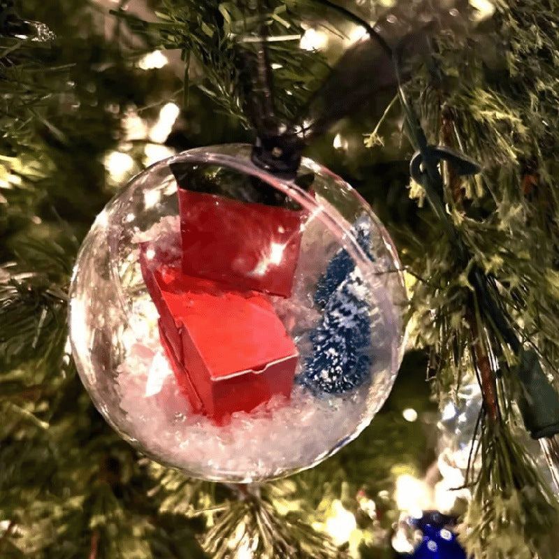 Weihnachtsbaumschmuck - Transparente Kugeln zum Aufhängen