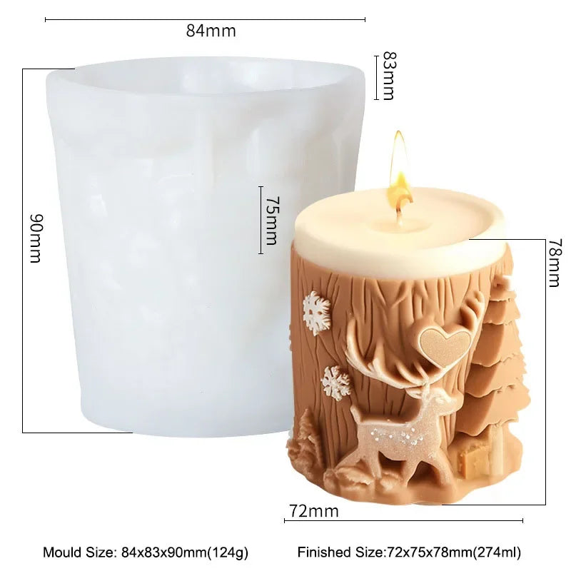 (Weihnachts-)Kerzen-Silikonform, zum Selbermachen