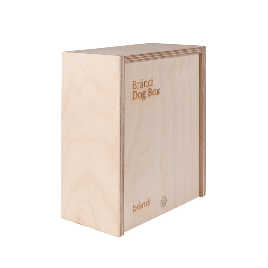 Brändi Dog Box Holzbox - Hochwertige Aufbewahrungsbox aus Holz für Brändi Dog Brettspiel mit Schiebedeckel - Schweizer Spielzubehör Swiss Made