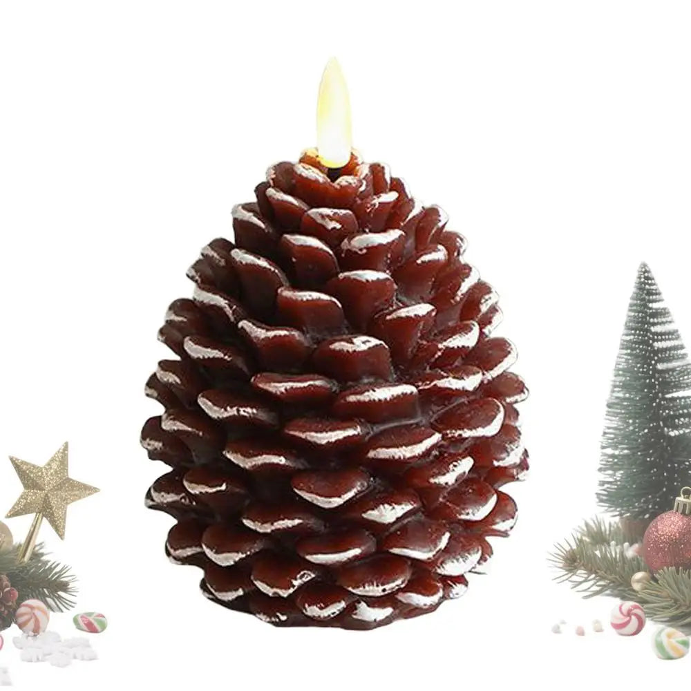 Flammenlose Tannenzapfenkerzen