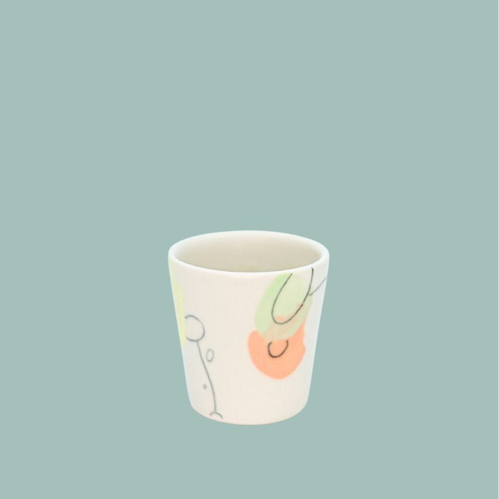 Espresso Tasse Keramik Frühling Design handgefertigt - Frühlingshafte Espressotasse Swiss Made