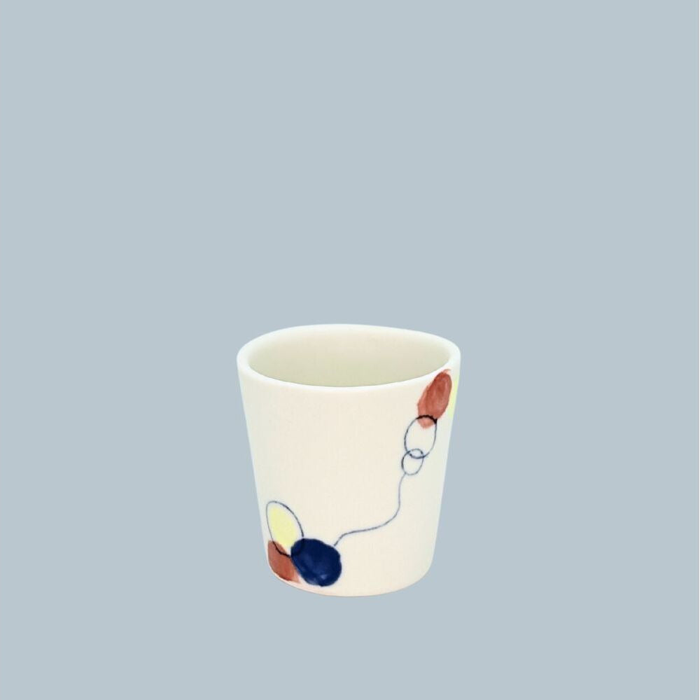 Espresso Tasse Keramik Sommer Design handgefertigt - Bunte Espressotasse Swiss Made